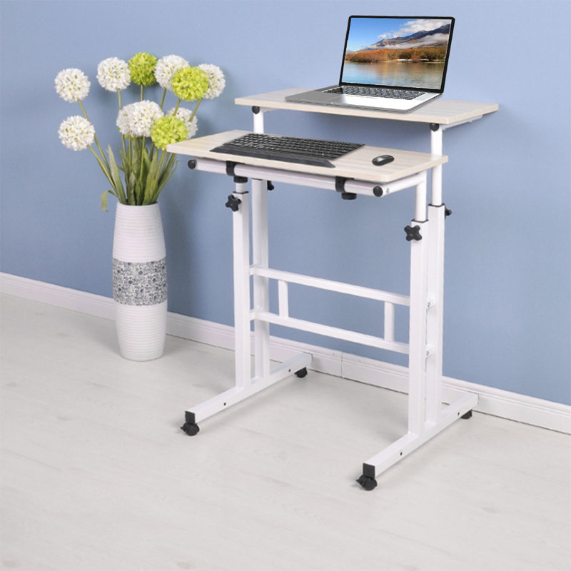 Wayfari hassett height adjustable standing desk converter springiop